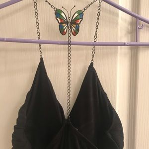 Sky butterfly chain top